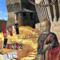<em>Babbo 2025</em>, mixed media collage