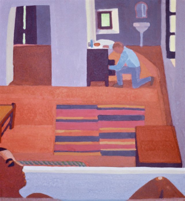 <em>Study for the Bath, 1985,</em> 10x8 inches, gouache on paper