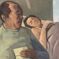 <em>My Parents</em>, 2021, 18x19" inches, oil on canvas