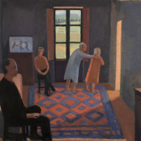 <em>The Sick Room,</em> 2021, 19x18 inches, oil on canvas