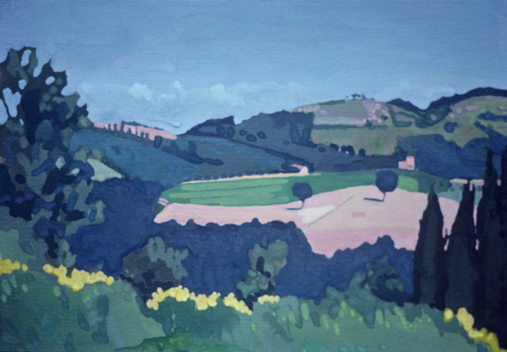 <em>Landscape Nogna,</em> 1983, 5x7 inches, gouache on paper