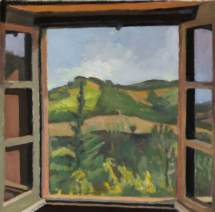 <em>Staccino,</em> 2022, 19x19 inches, oil on canvas