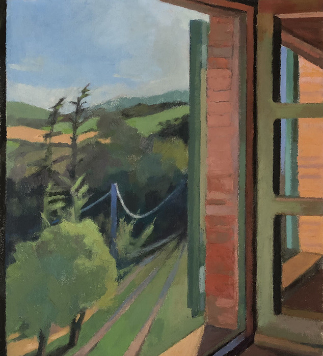 <em>The Driveway</em> 2022, 20x18 inches, oil on canvas