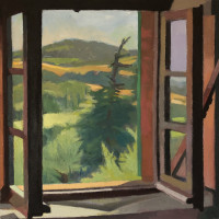 <em>August,</em> 2022, 19x19 inches, oil on canvas